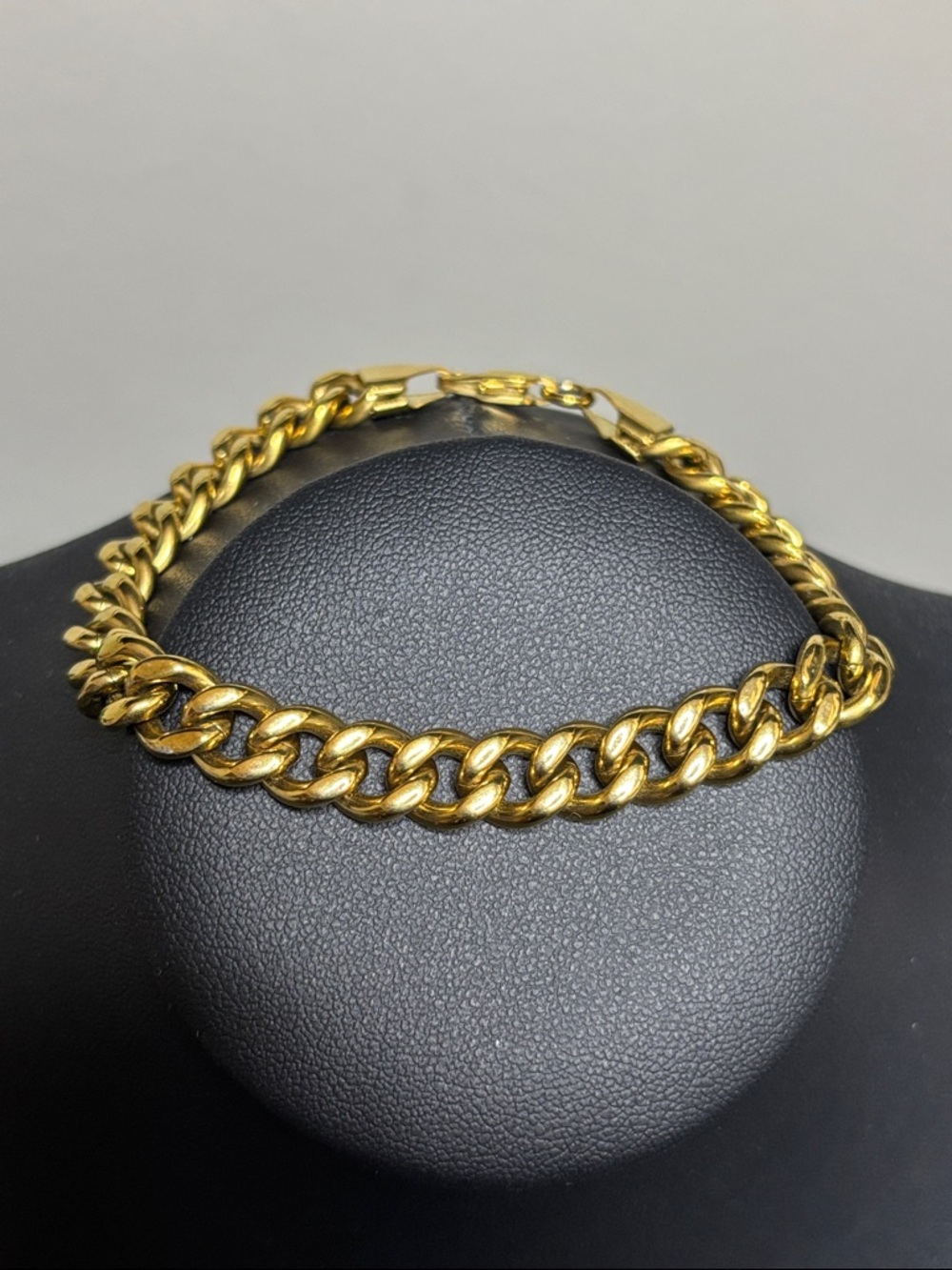 Stainless Steel Unisex Gold Curb Chain Cuban Link Bracelet
